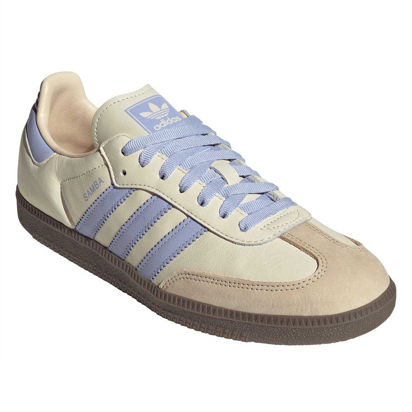 Cream - Front - Adidas Womens-Ladies Samba OG Leather Trainers