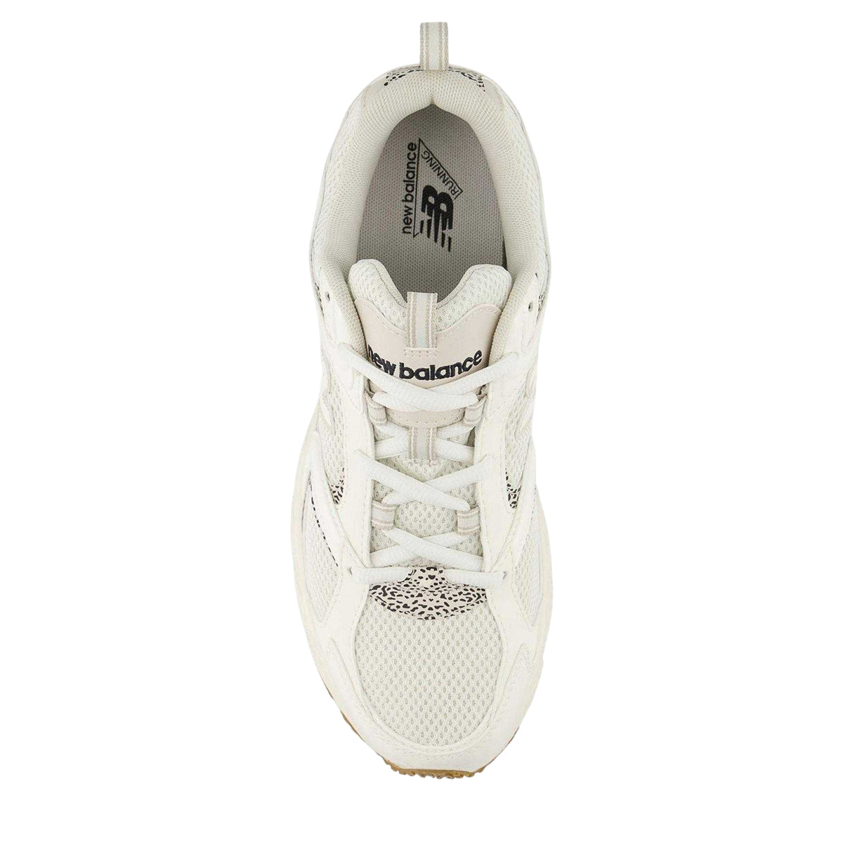 White - Side - New Balance Womens-Ladies 408 V1 Animal Print Mesh Trainers