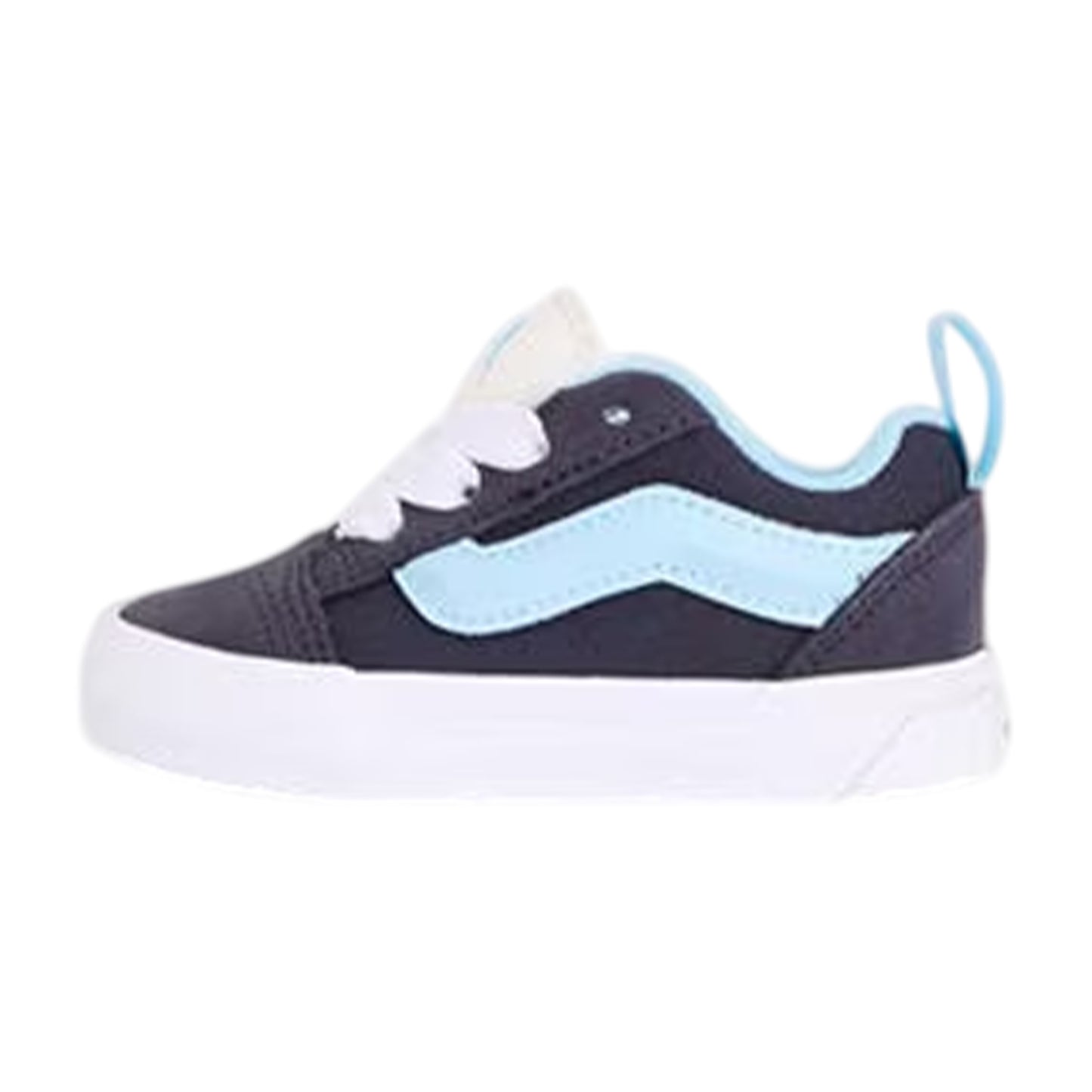 Grey-Blue - Back - Vans Toddler Knu Skool Retro Low Trainers
