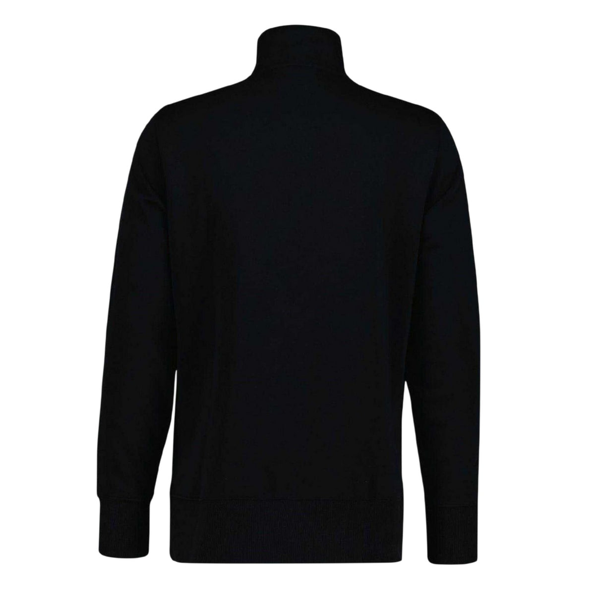 Black - Back - Gant Mens Fleece Quarter Zip Sweatshirt