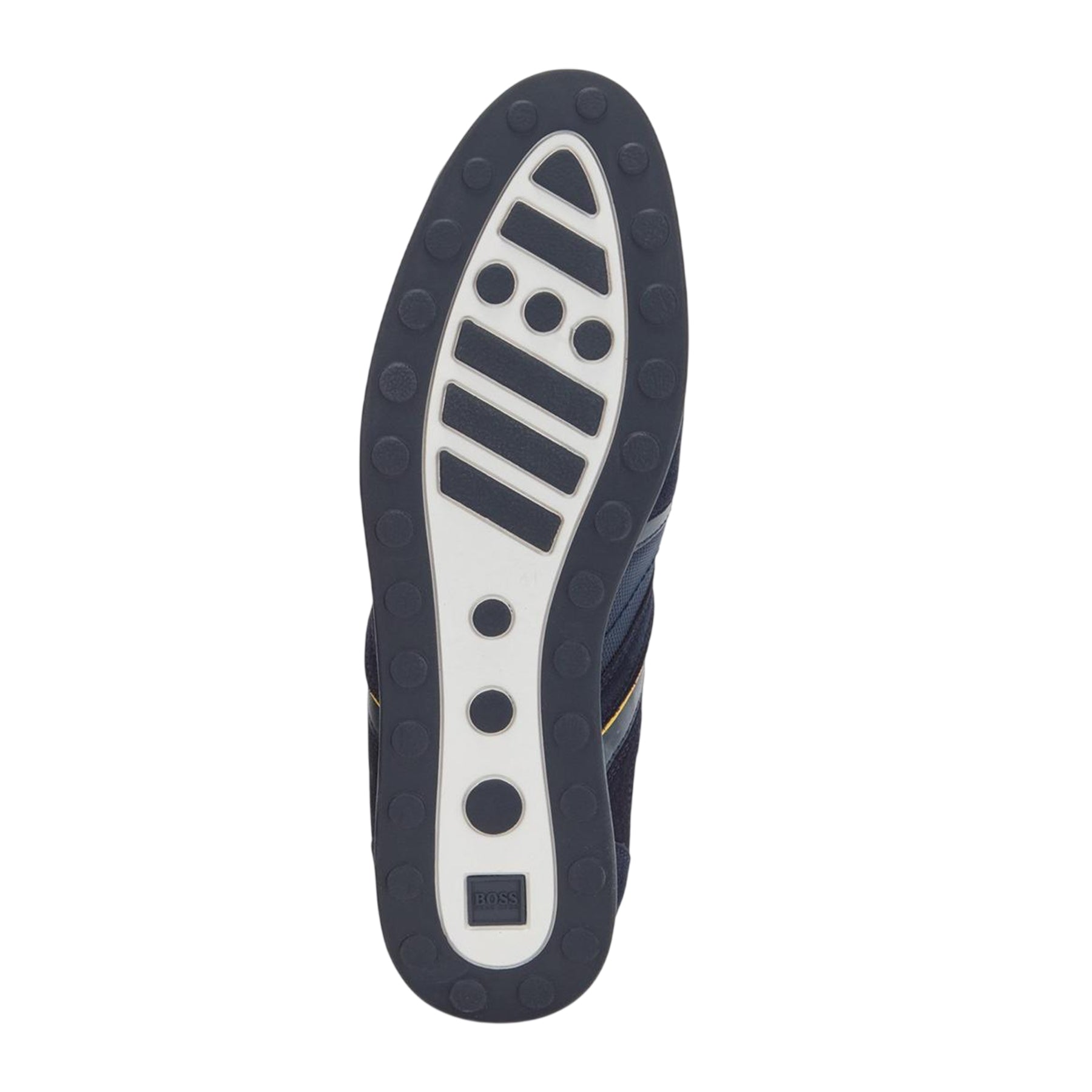 Navy - Pack Shot - Boss Mens Stiven Suede Trainers