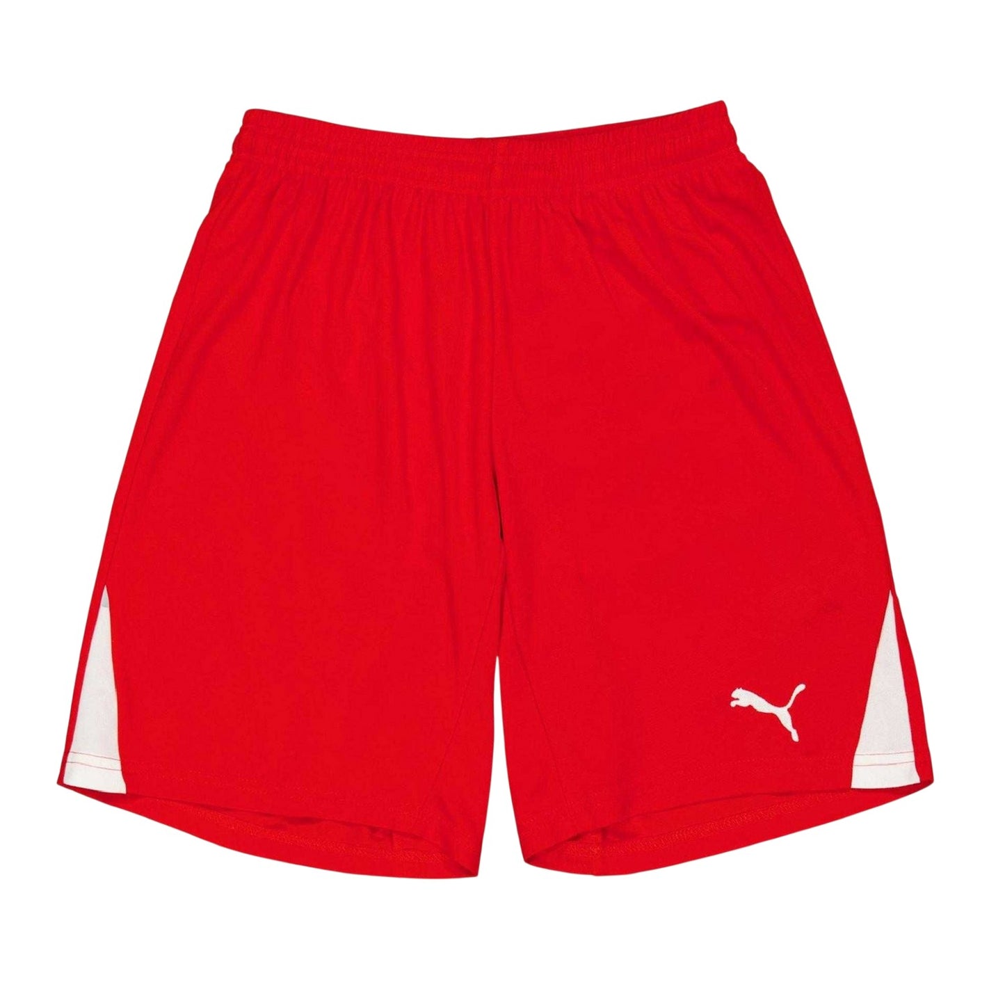 Red - Front - Puma Childrens-Kids Team Logo Football Shorts