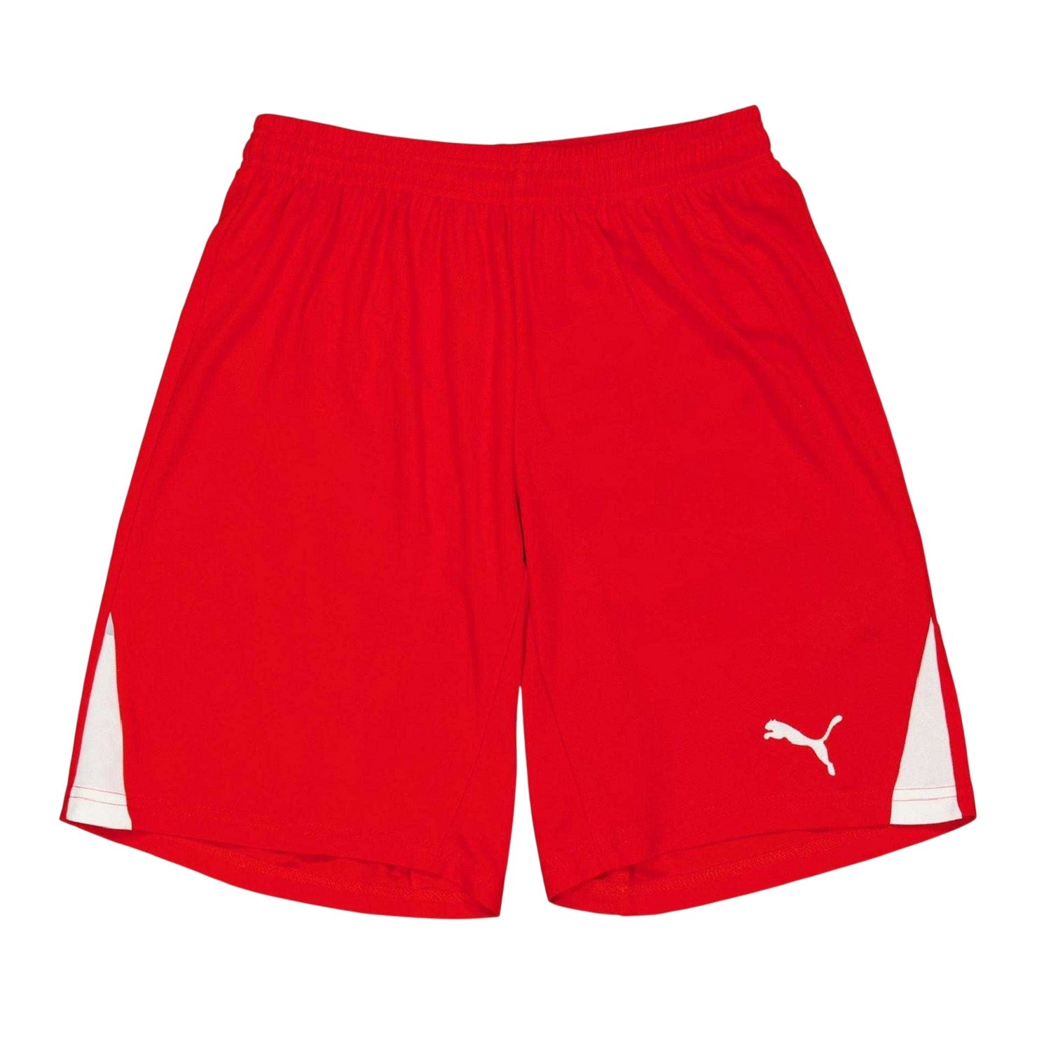 Red - Front - Puma Childrens-Kids Team Logo Football Shorts