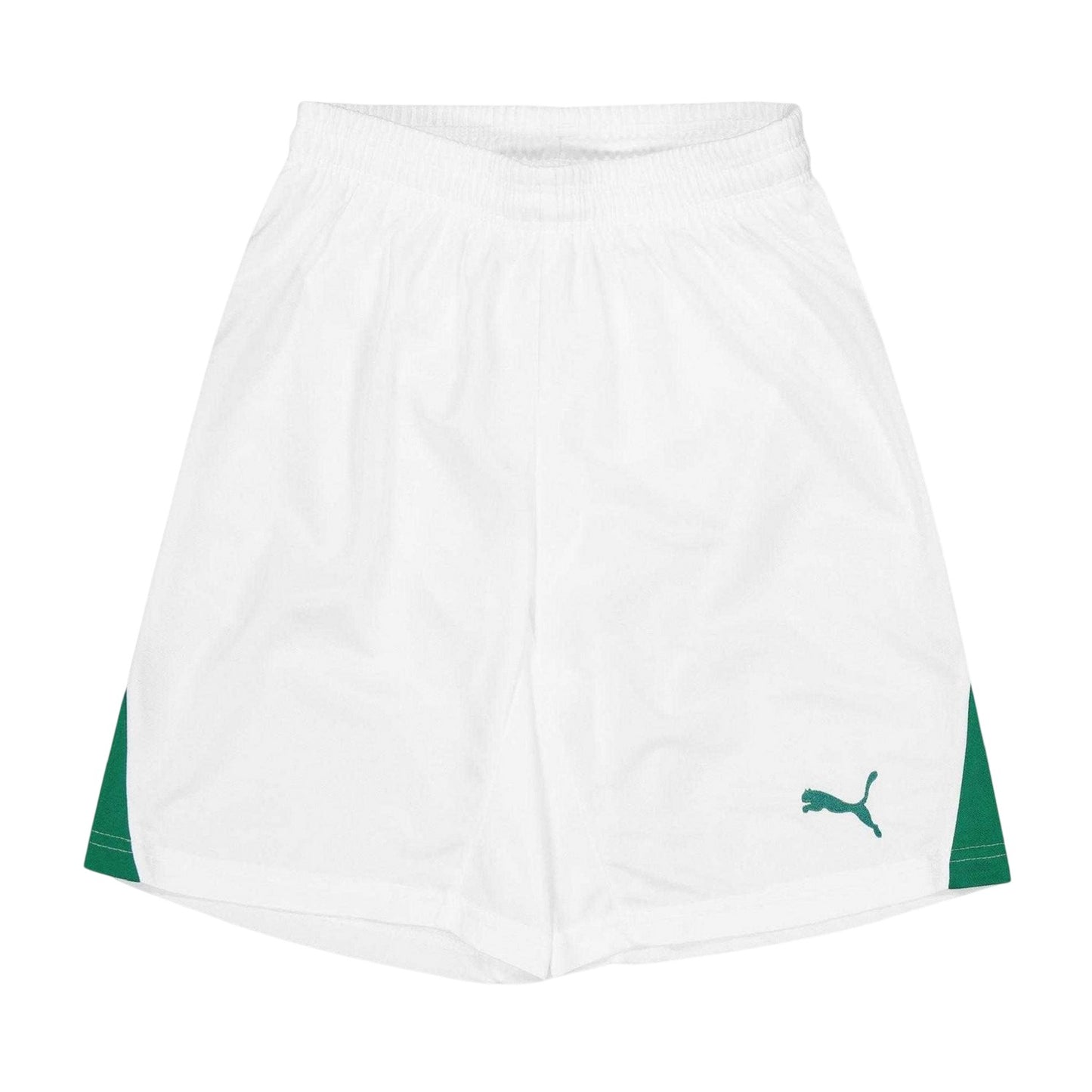 White-Green - Front - Puma Childrens-Kids Team Logo Football Shorts