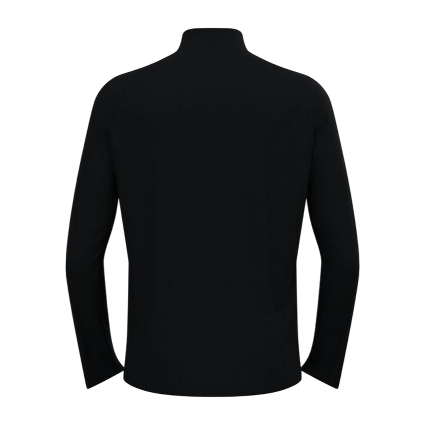Black - Back - Odlo Mens Essentials Quarter Zip Fleece Top