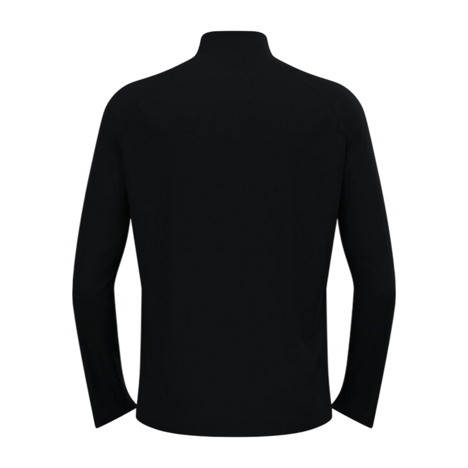 Black - Back - Odlo Mens Essentials Quarter Zip Fleece Top