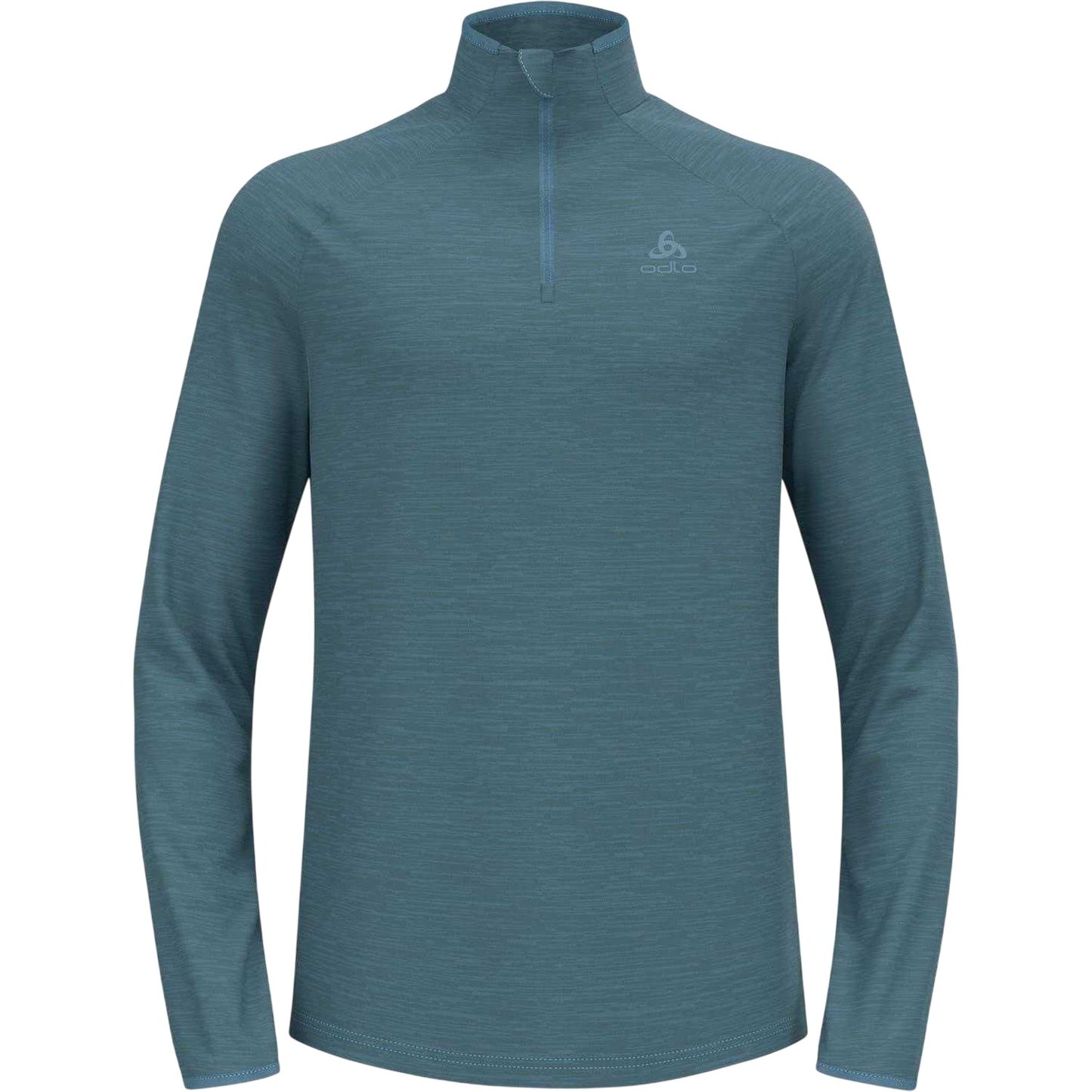 Blue - Front - Odlo Mens Essentials Quarter Zip Fleece Top