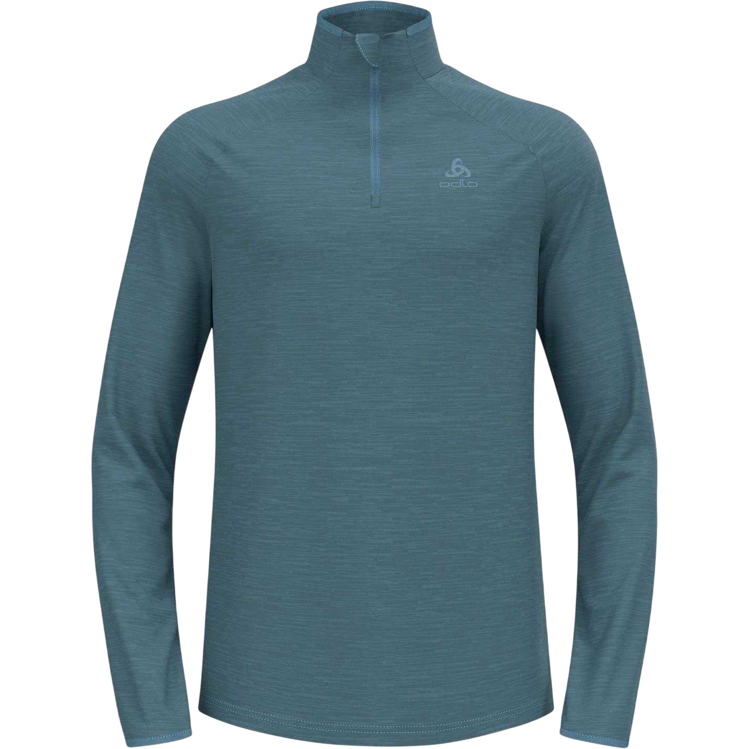 Blue - Front - Odlo Mens Essentials Quarter Zip Fleece Top