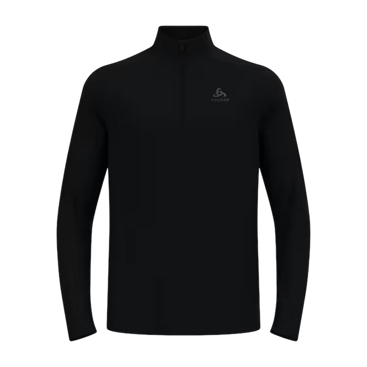 Black - Front - Odlo Mens Essentials Quarter Zip Fleece Top
