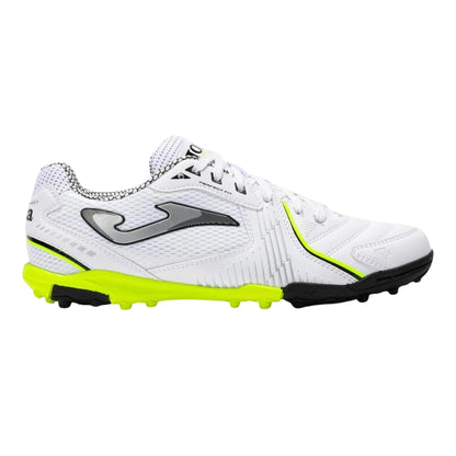 White-Yellow - Side - Joma Mens Dribling Astro Turf Trainers