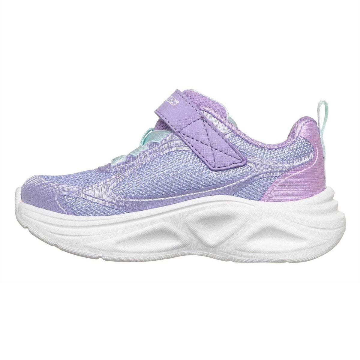 Lavender-Aqua - Back - Skechers Toddler Light Up Relaxed Fit Trainers