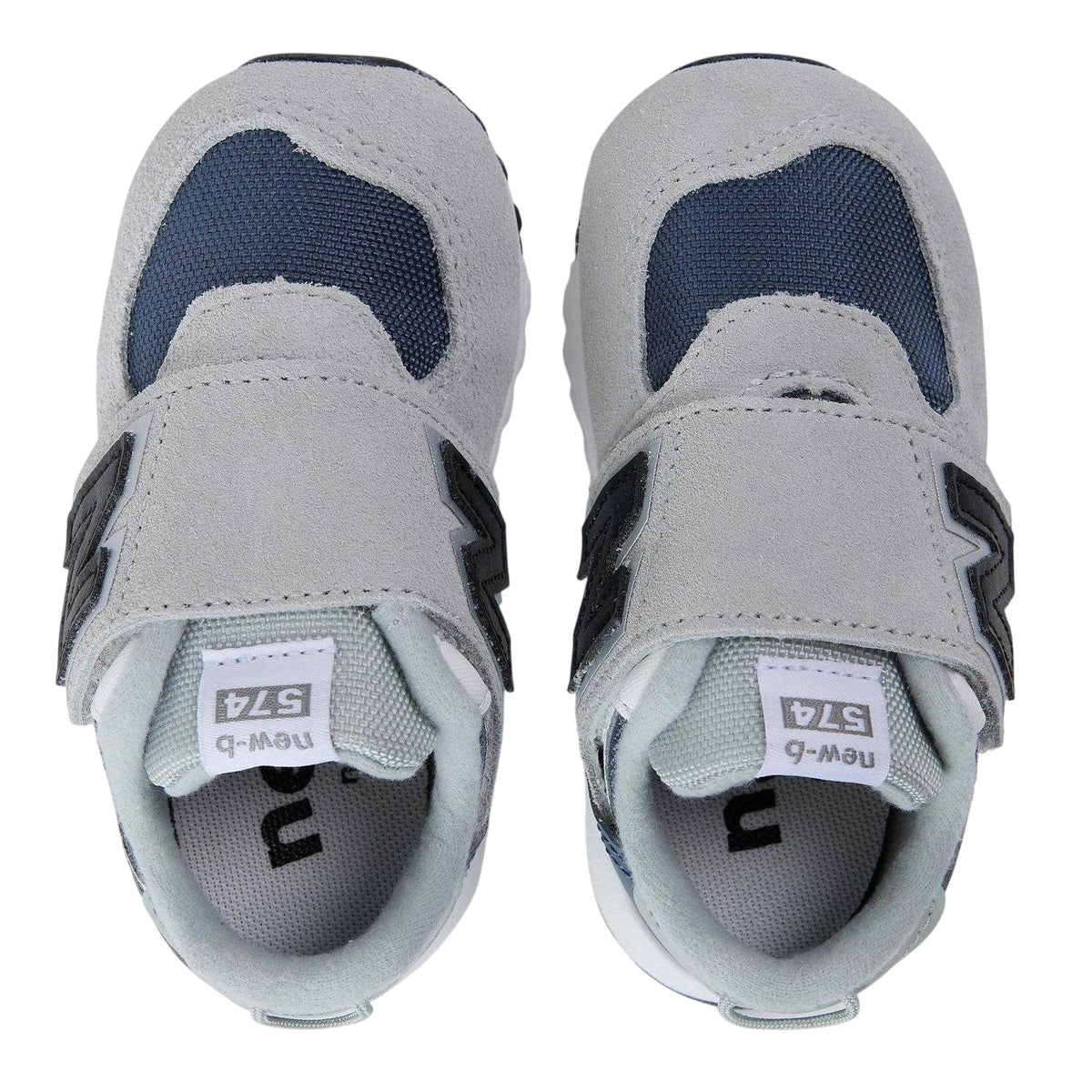 Grey - Side - New Balance Childrens-Kids 574 Flat Trainers