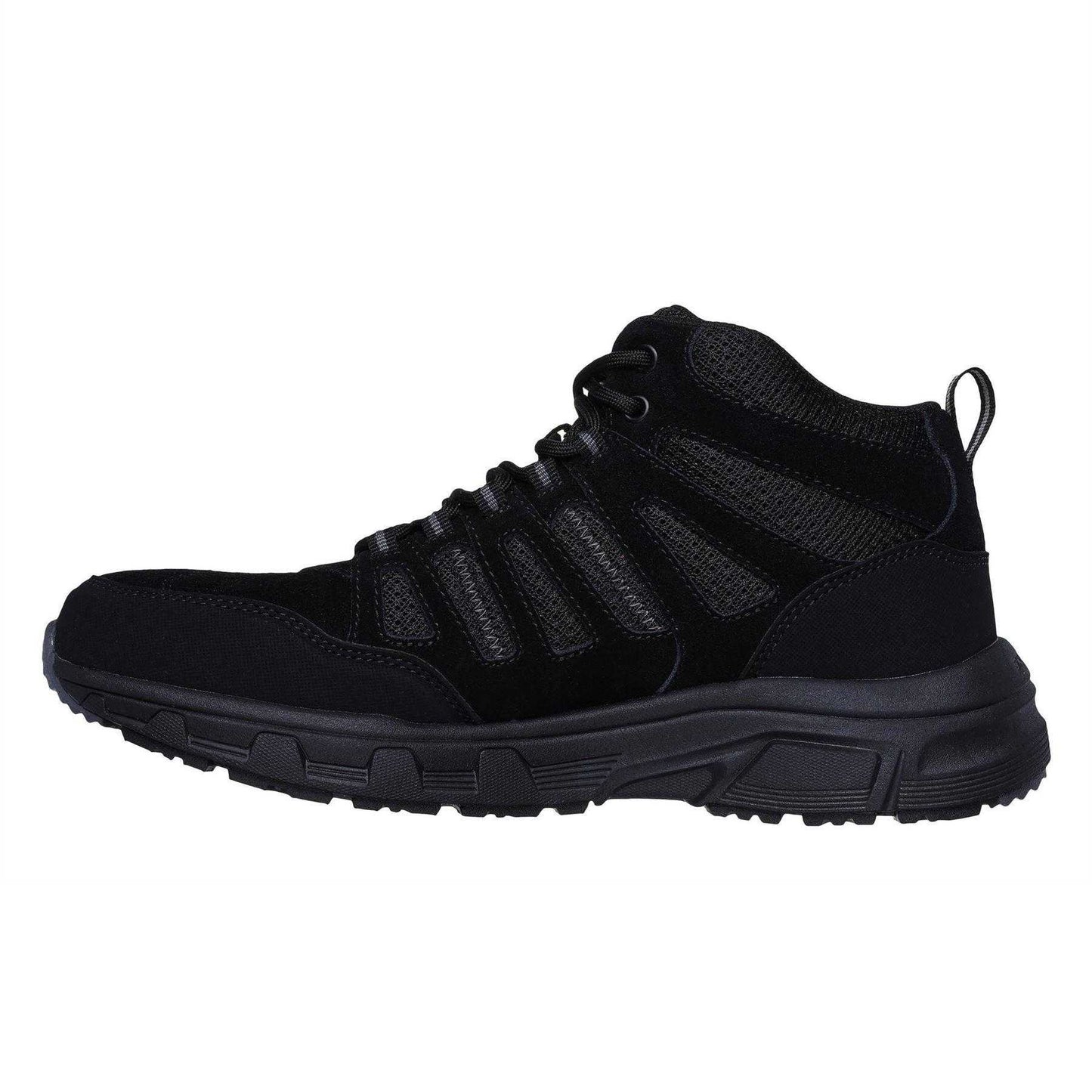 Black - Back - Skechers Mens Oak Canyon Suede Relaxed Fit Trainers