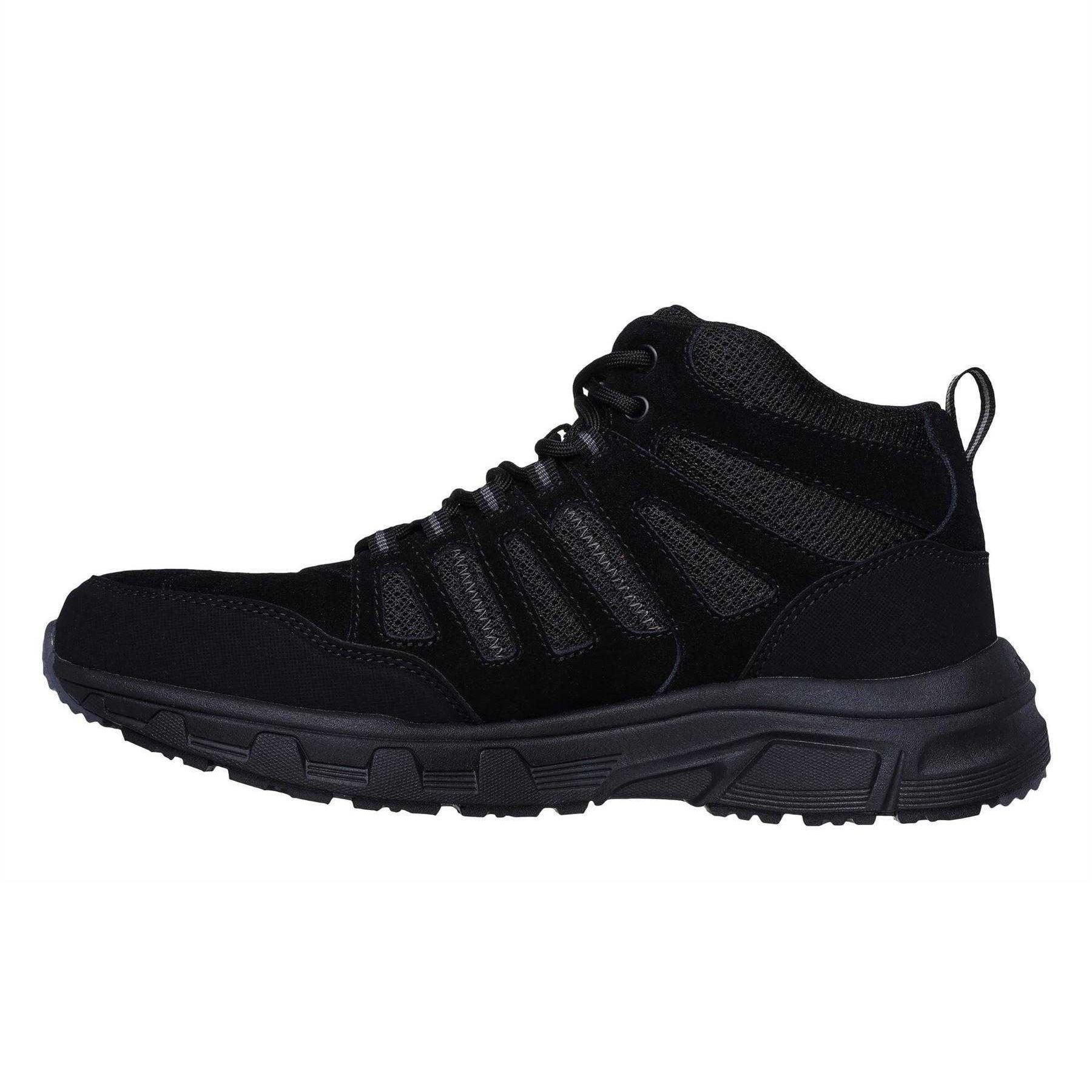 Black - Back - Skechers Mens Oak Canyon Suede Relaxed Fit Trainers