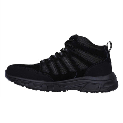 Black - Back - Skechers Mens Oak Canyon Suede Relaxed Fit Trainers