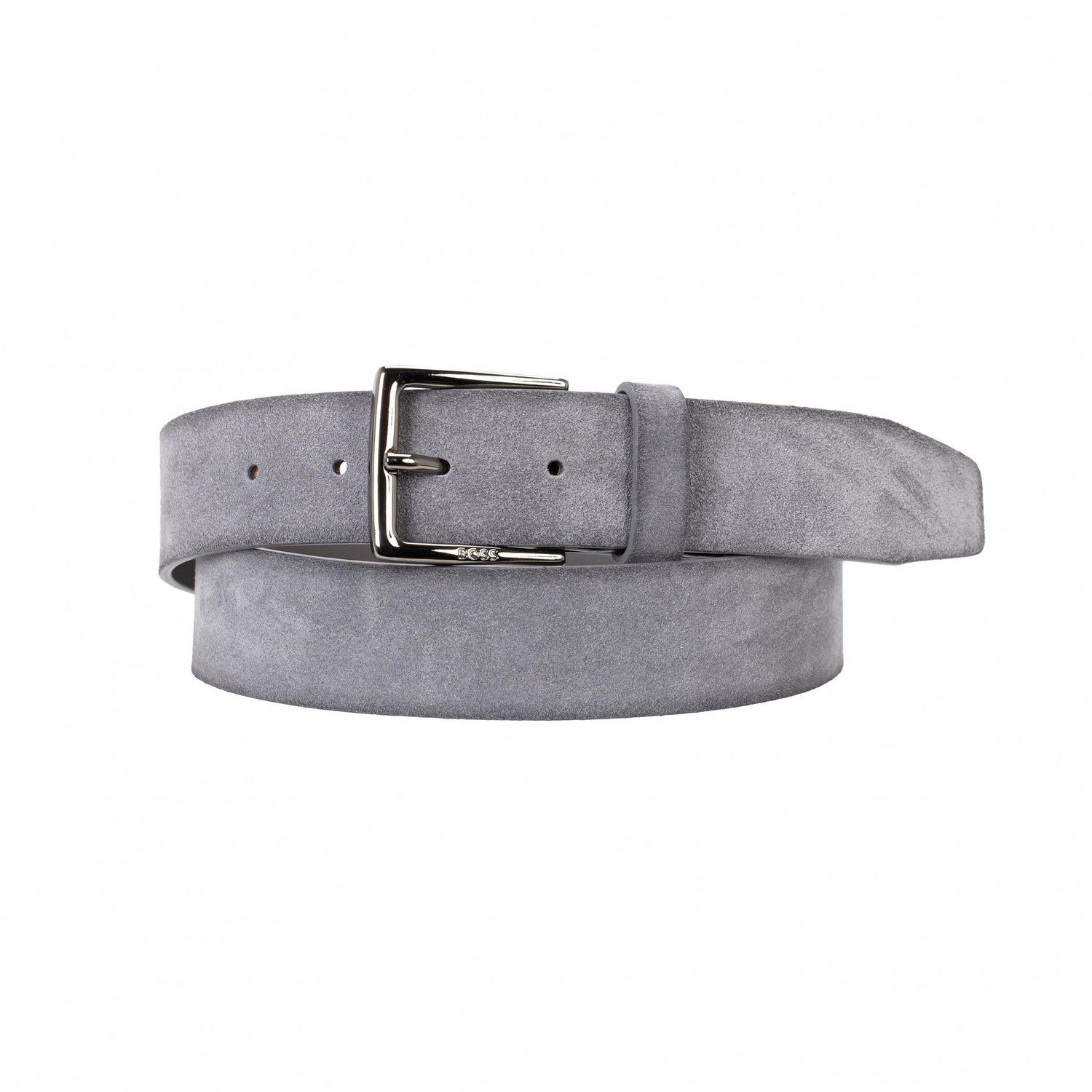 Grey - Front - Hugo Boss Mens Rummi Suede Belt