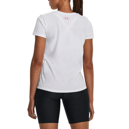 White - Back - Under Armour Womens-Ladies Sportstyle Print Fill T-Shirt