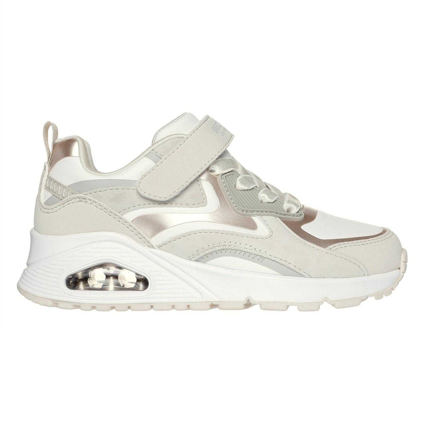 Natural - Side - Skechers Childrens-Kids Uno Trainers