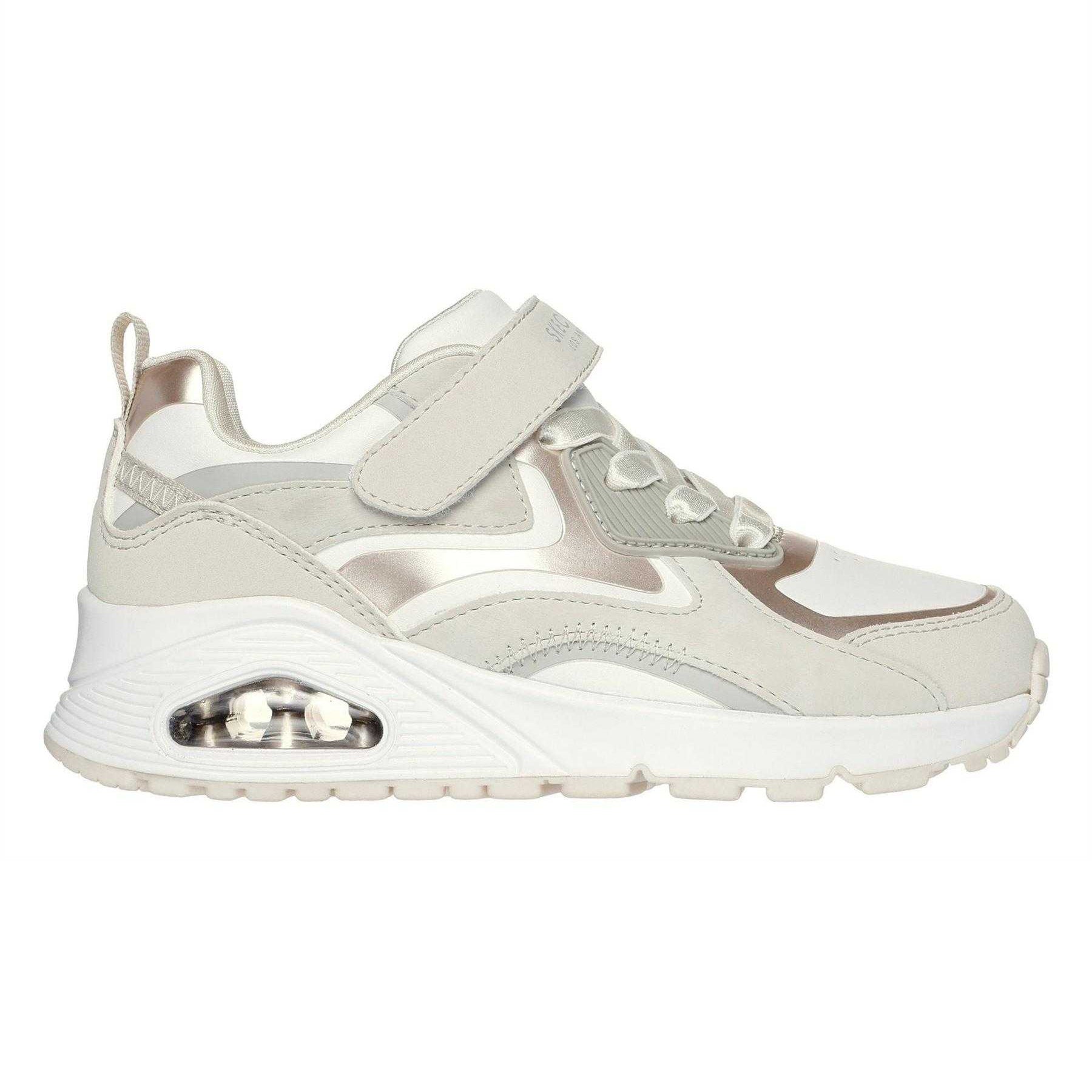 Natural - Side - Skechers Childrens-Kids Uno Trainers