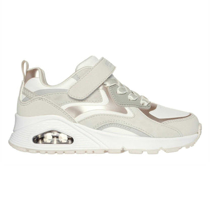 Natural - Side - Skechers Childrens-Kids Uno Trainers