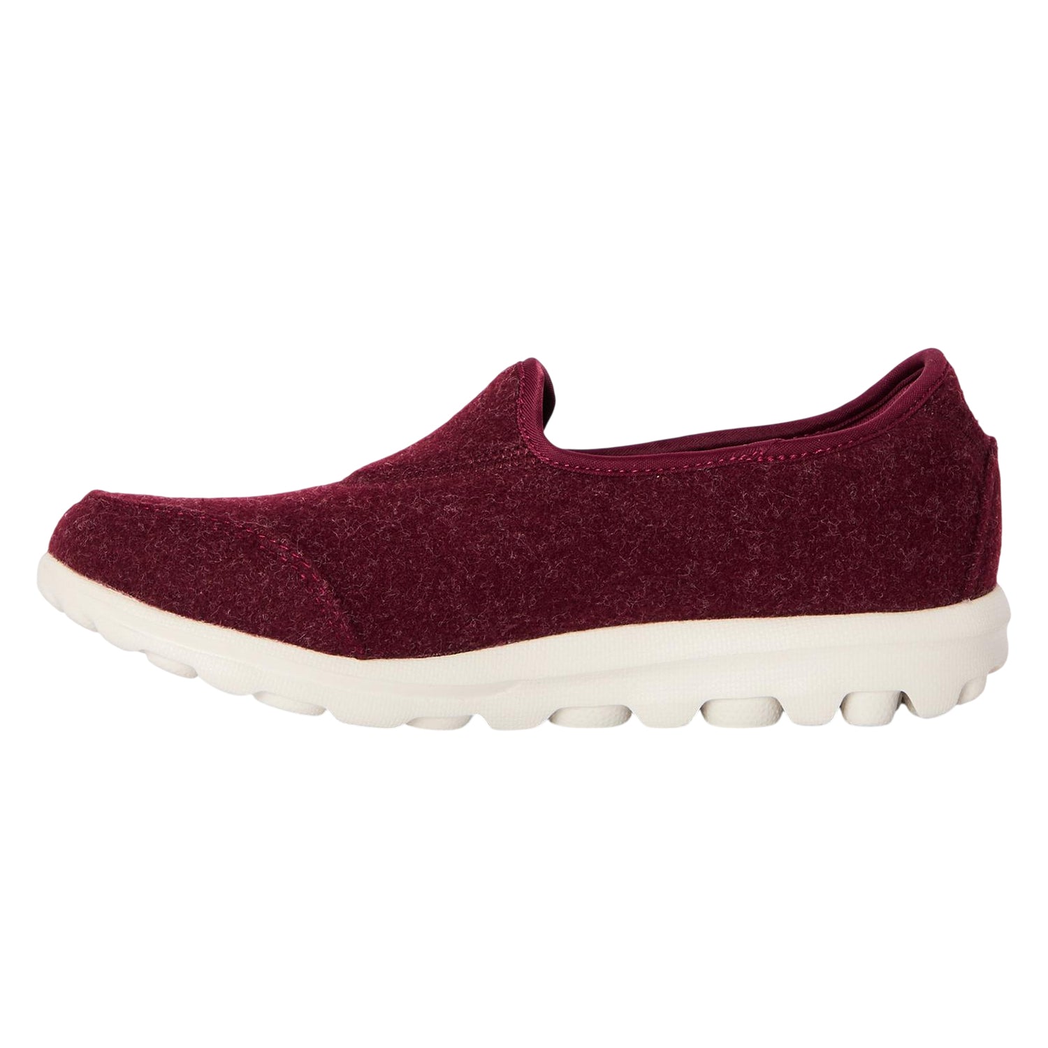 Burgundy - Back - Skechers Womens-Ladies Go Walk Wool Blend Trainers