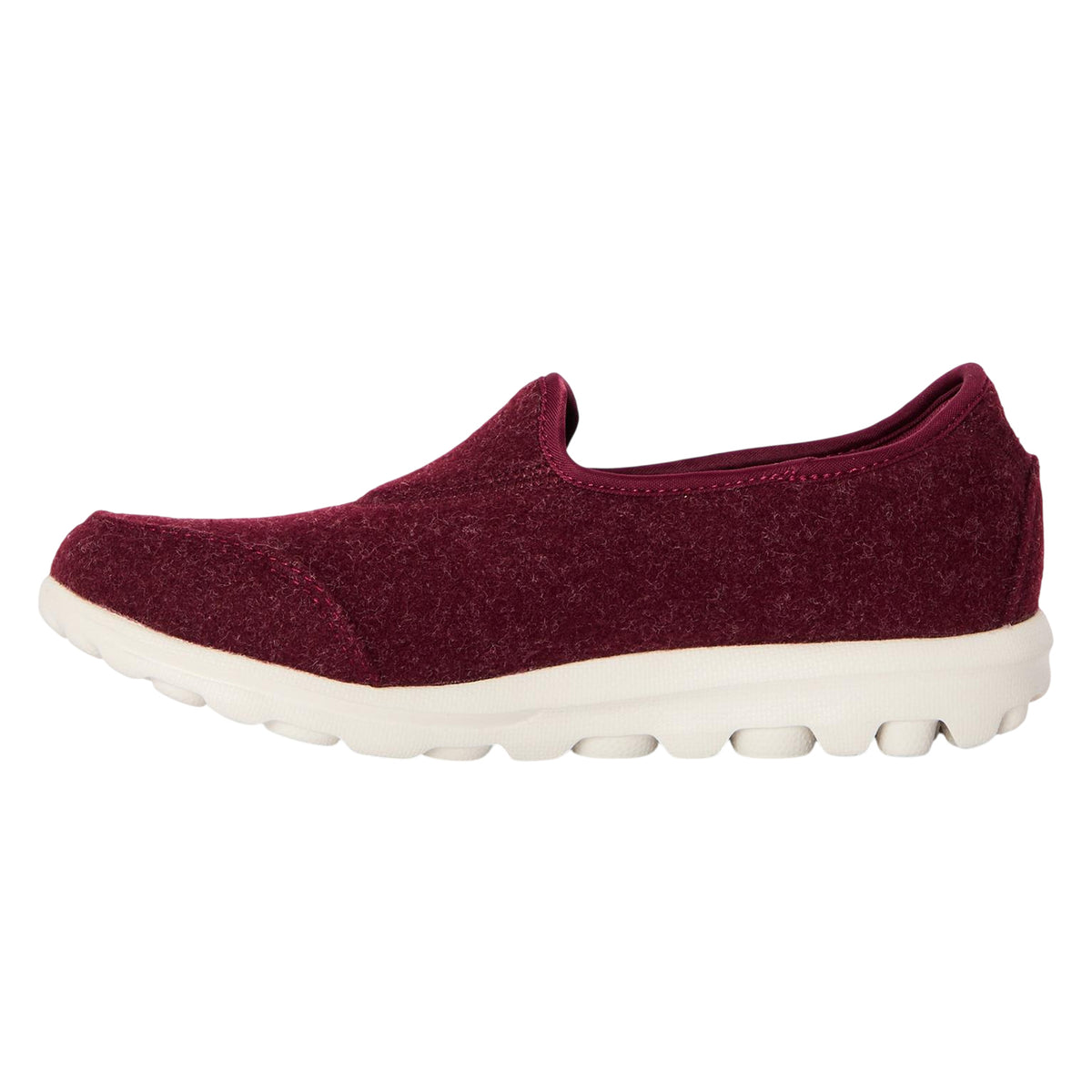 Burgundy - Back - Skechers Womens-Ladies Go Walk Wool Blend Trainers