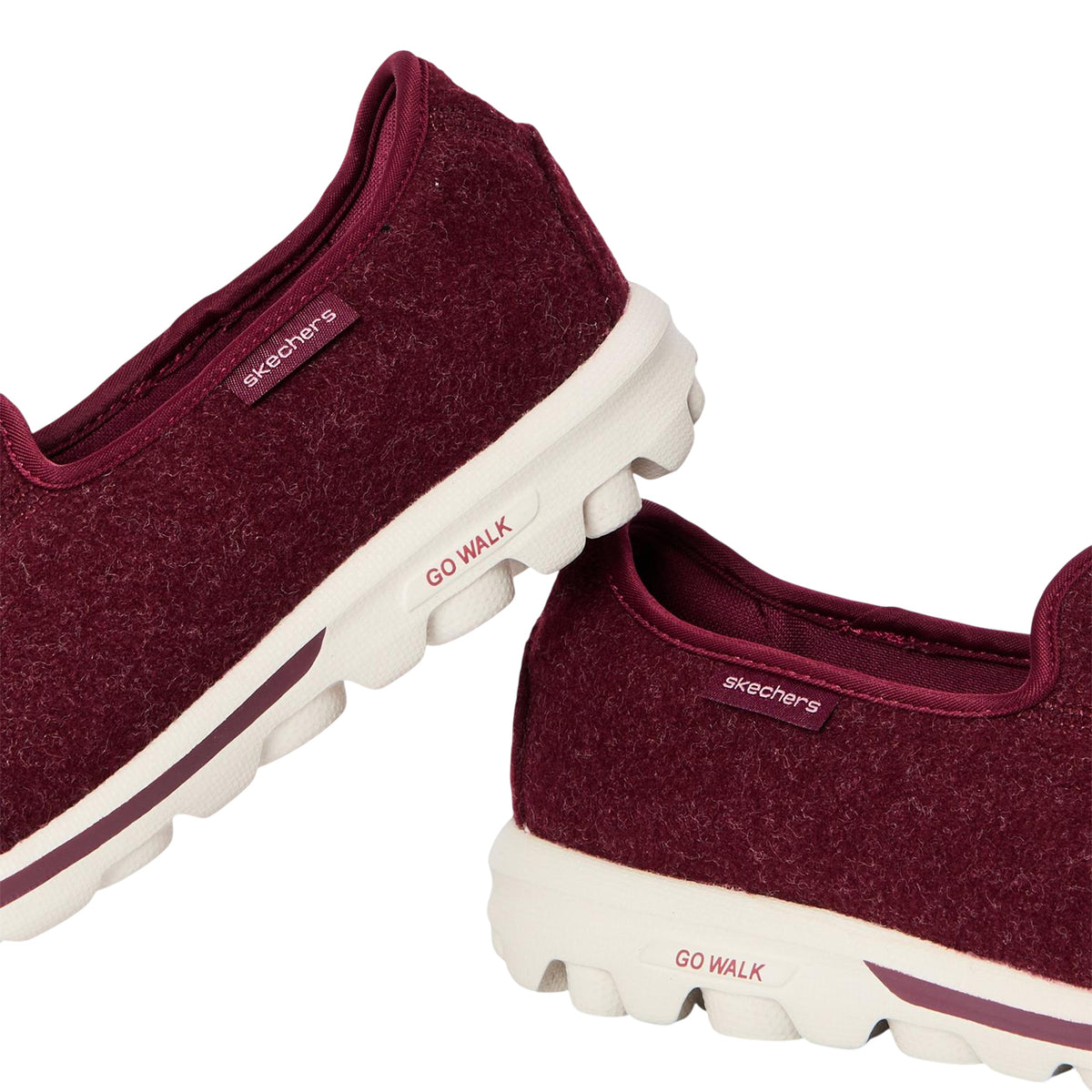 Burgundy - Lifestyle - Skechers Womens-Ladies Go Walk Wool Blend Trainers