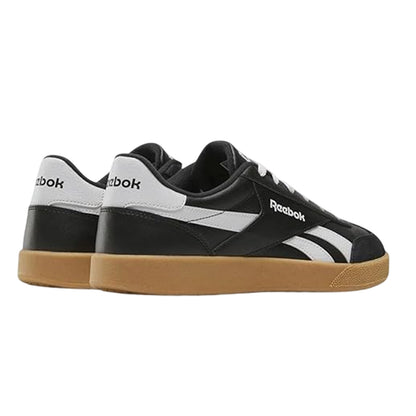 Black-White - Back - Reebok Mens Smash Edge Leather Trainers