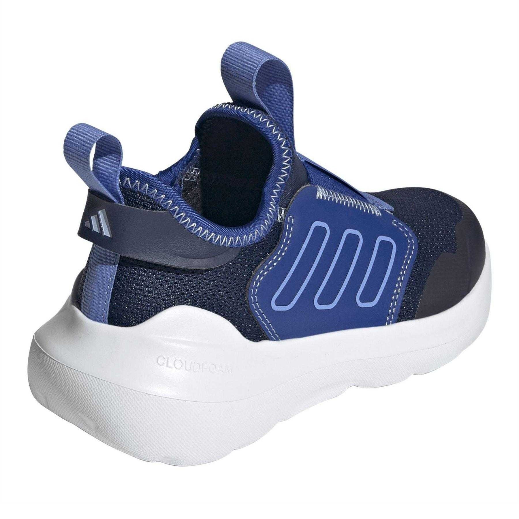 Blue - Back - Adidas Childrens-Kids Tensaur Cloudfoam Shoes