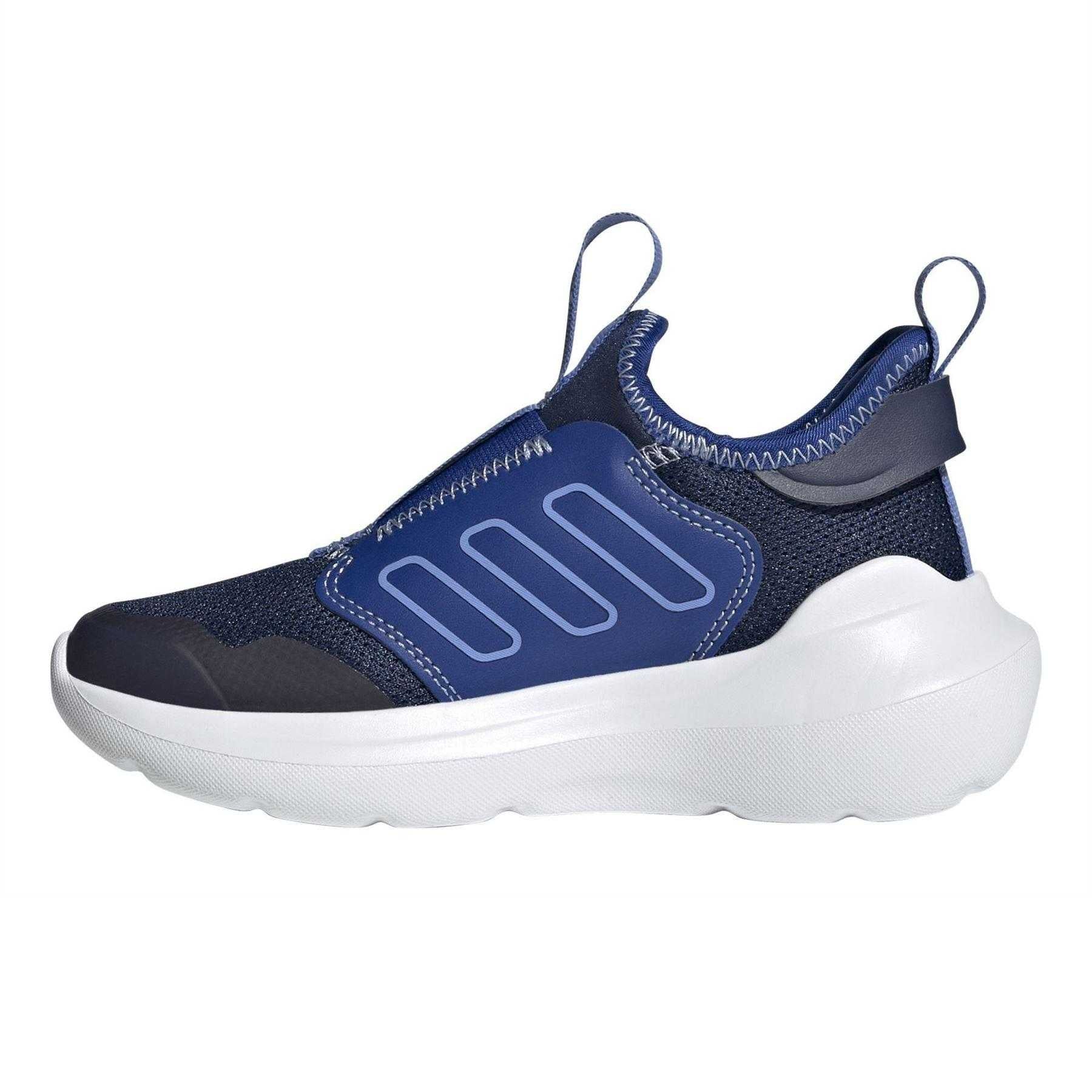 Blue - Side - Adidas Childrens-Kids Tensaur Cloudfoam Shoes