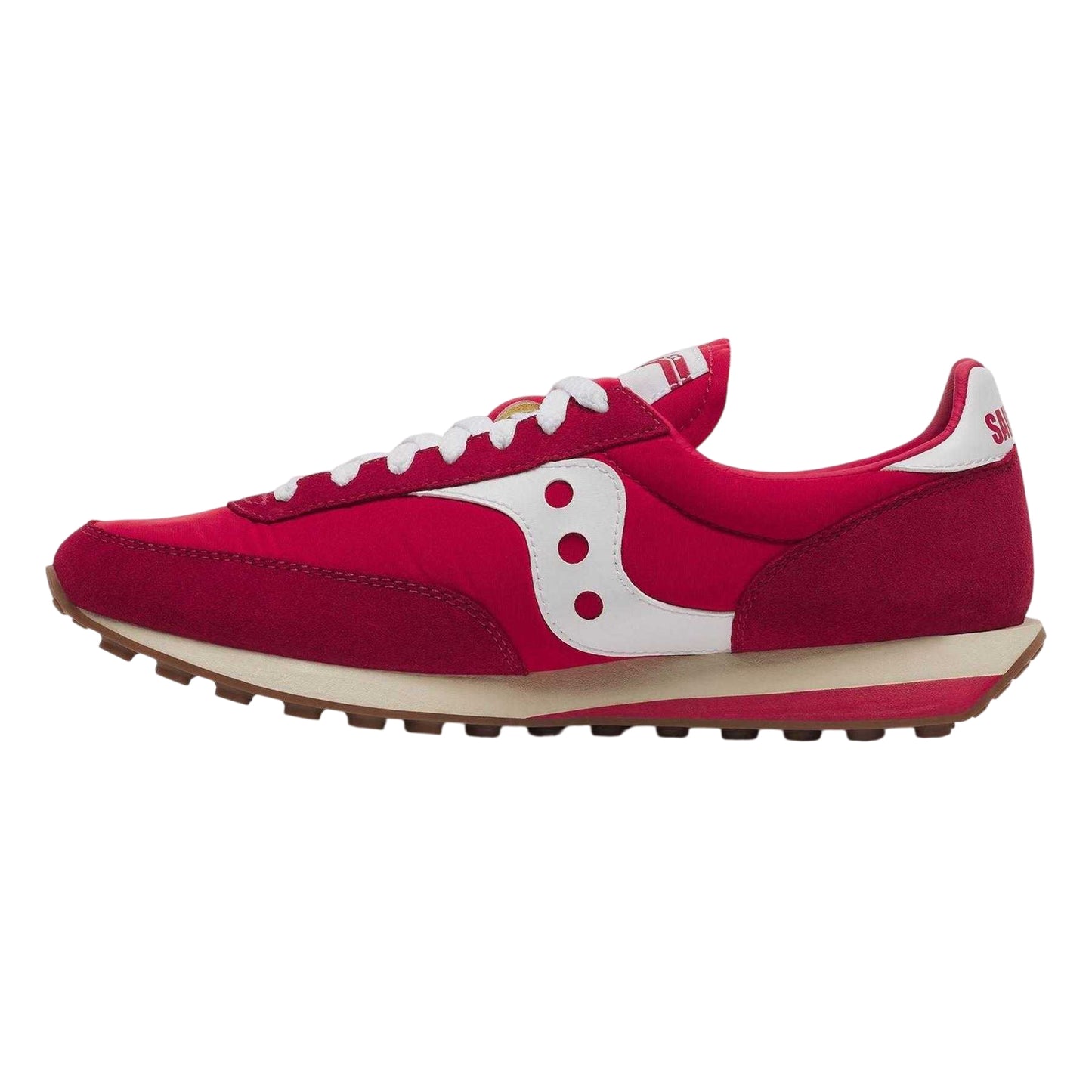 Red - Side - Saucony Unisex Adult Suede Trainers