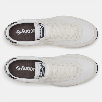 White - Pack Shot - Saucony Unisex Adult Suede Trainers