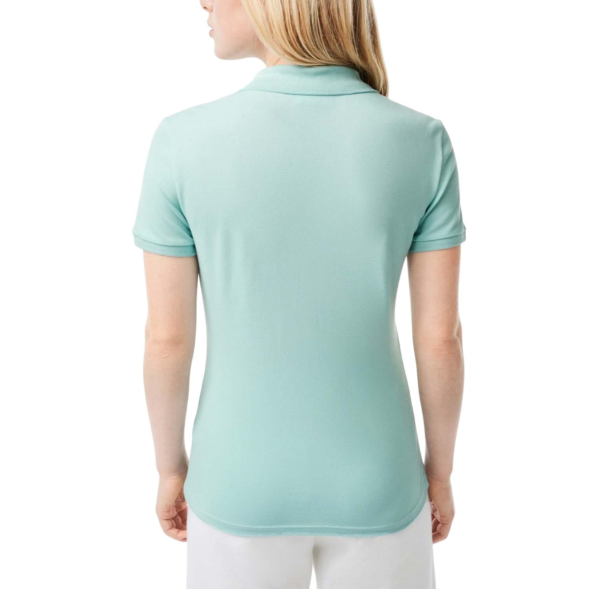 Green - Back - Lacoste Womens-Ladies L.12.D Mini Pique Slim Polo Shirt