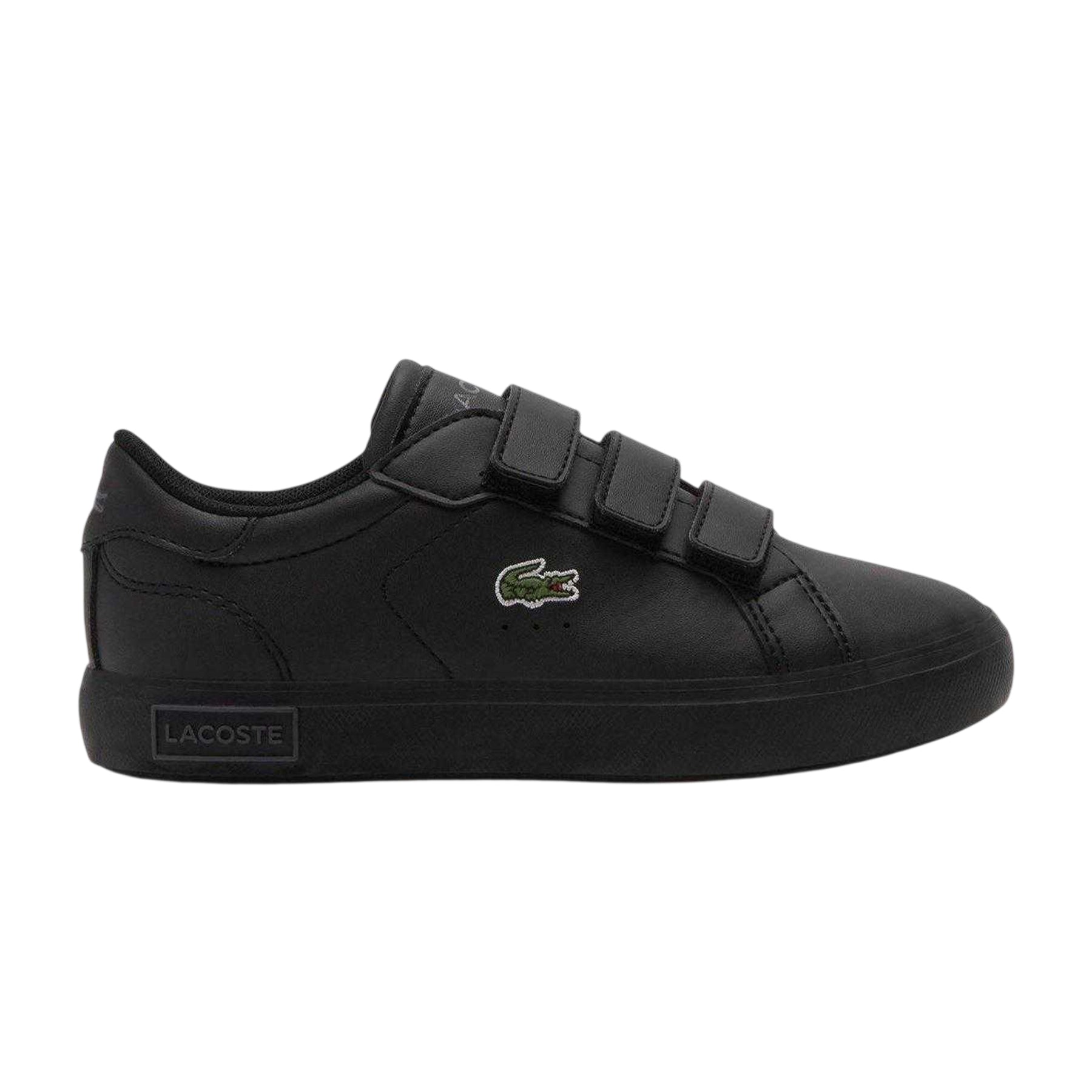 Black - Back - Lacoste Childrens-Kids Powercourt Trainers