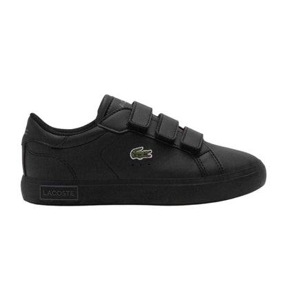 Black - Back - Lacoste Childrens-Kids Powercourt Trainers