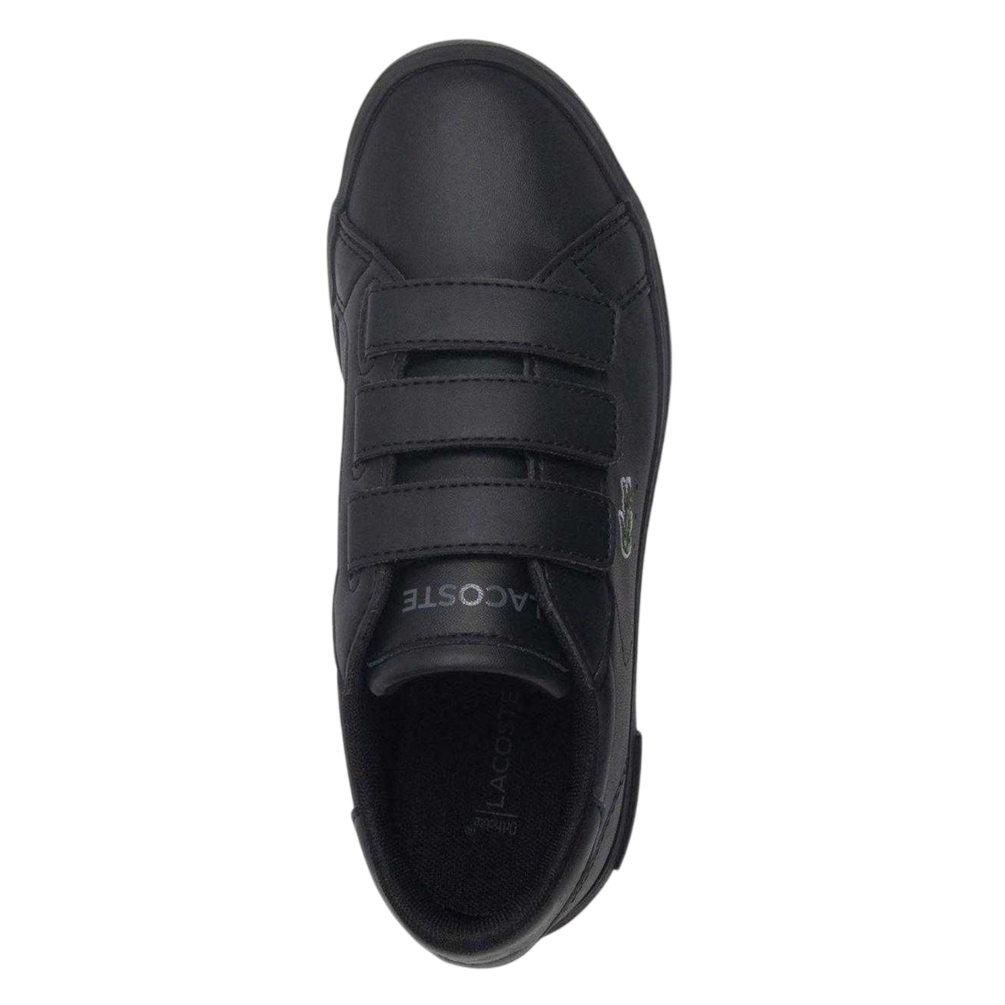 Black - Side - Lacoste Childrens-Kids Powercourt Trainers