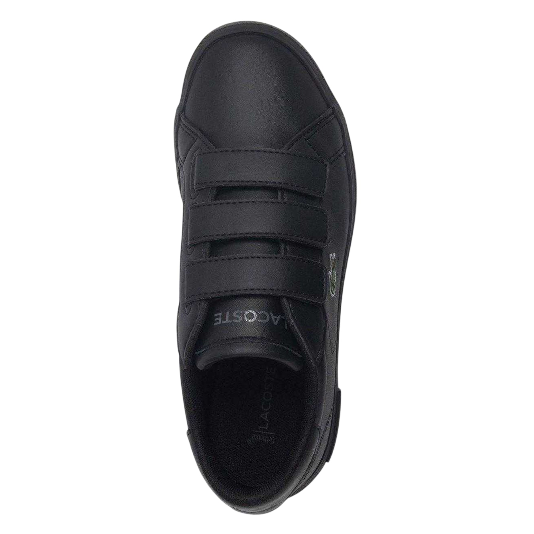 Black - Side - Lacoste Childrens-Kids Powercourt Trainers