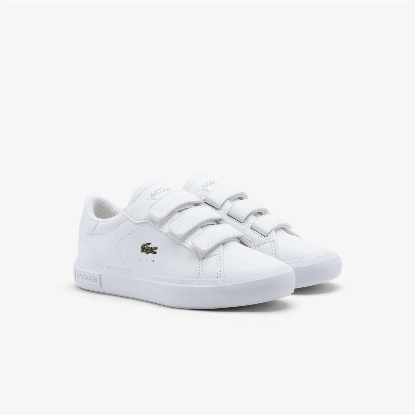 White - Back - Lacoste Childrens-Kids Powercourt Trainers