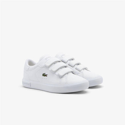 White - Back - Lacoste Childrens-Kids Powercourt Trainers