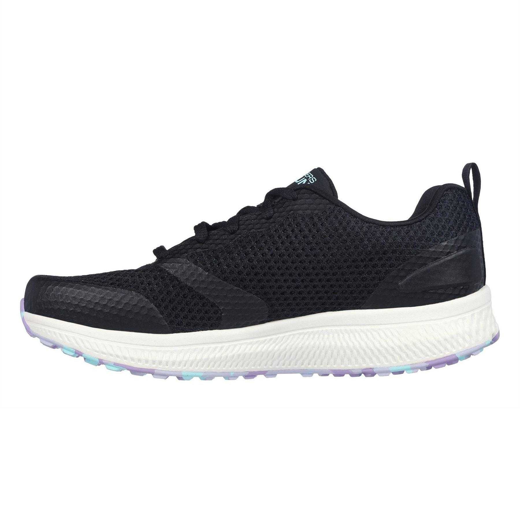 Black-Lavender - Back - Skechers Girls Go Run Trainers