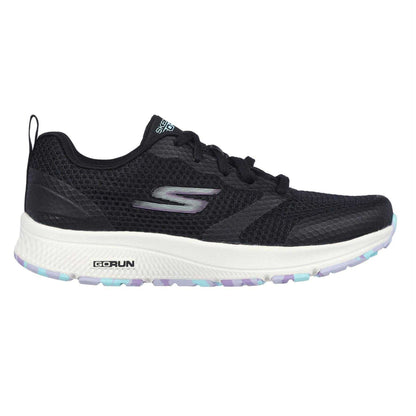 Black-Lavender - Side - Skechers Girls Go Run Trainers