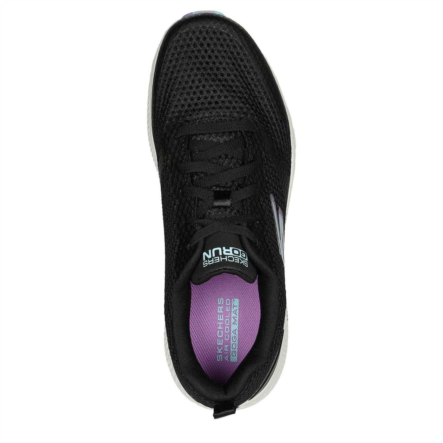 Black-Lavender - Pack Shot - Skechers Girls Go Run Trainers