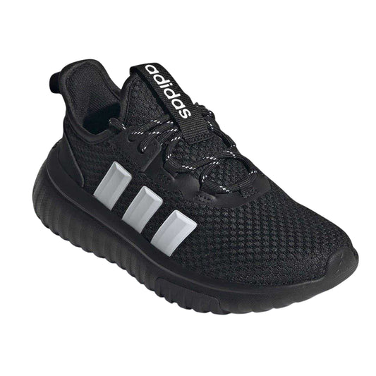 Black-White - Front - Adidas Childrens-Kids Kaptir 4.0 Textile Cloudfoam Trainers