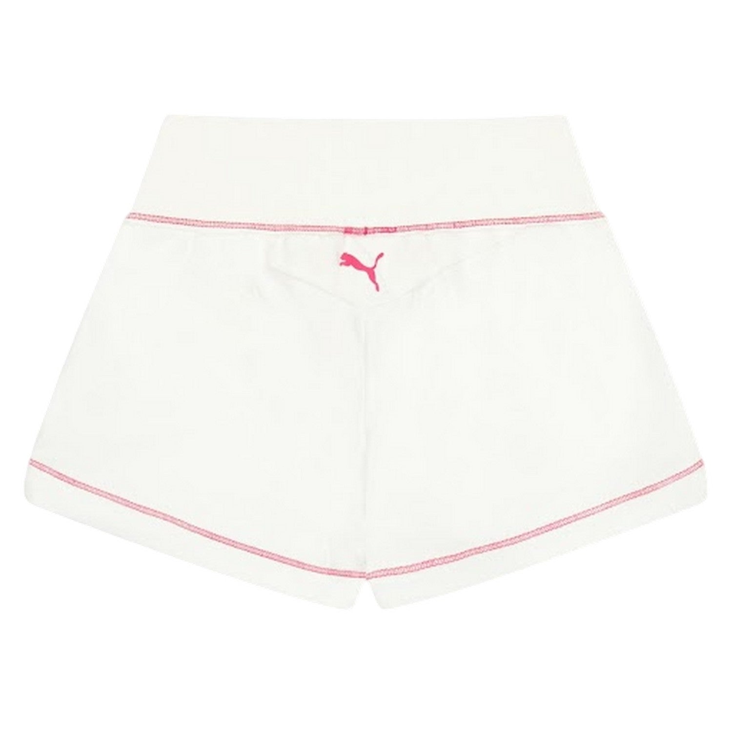 White - Back - Puma Childrens-Kids Knitted Logo Shorts