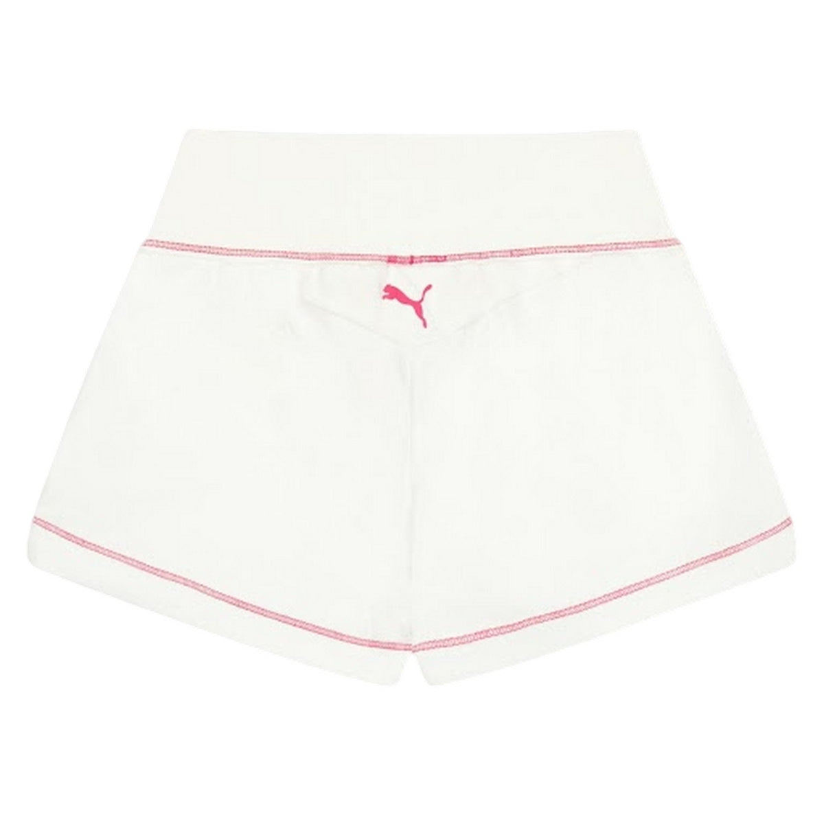 White - Back - Puma Childrens-Kids Knitted Logo Shorts