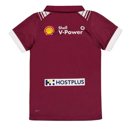 Burgundy-White - Back - Puma Childrens-Kids International Football Shirt