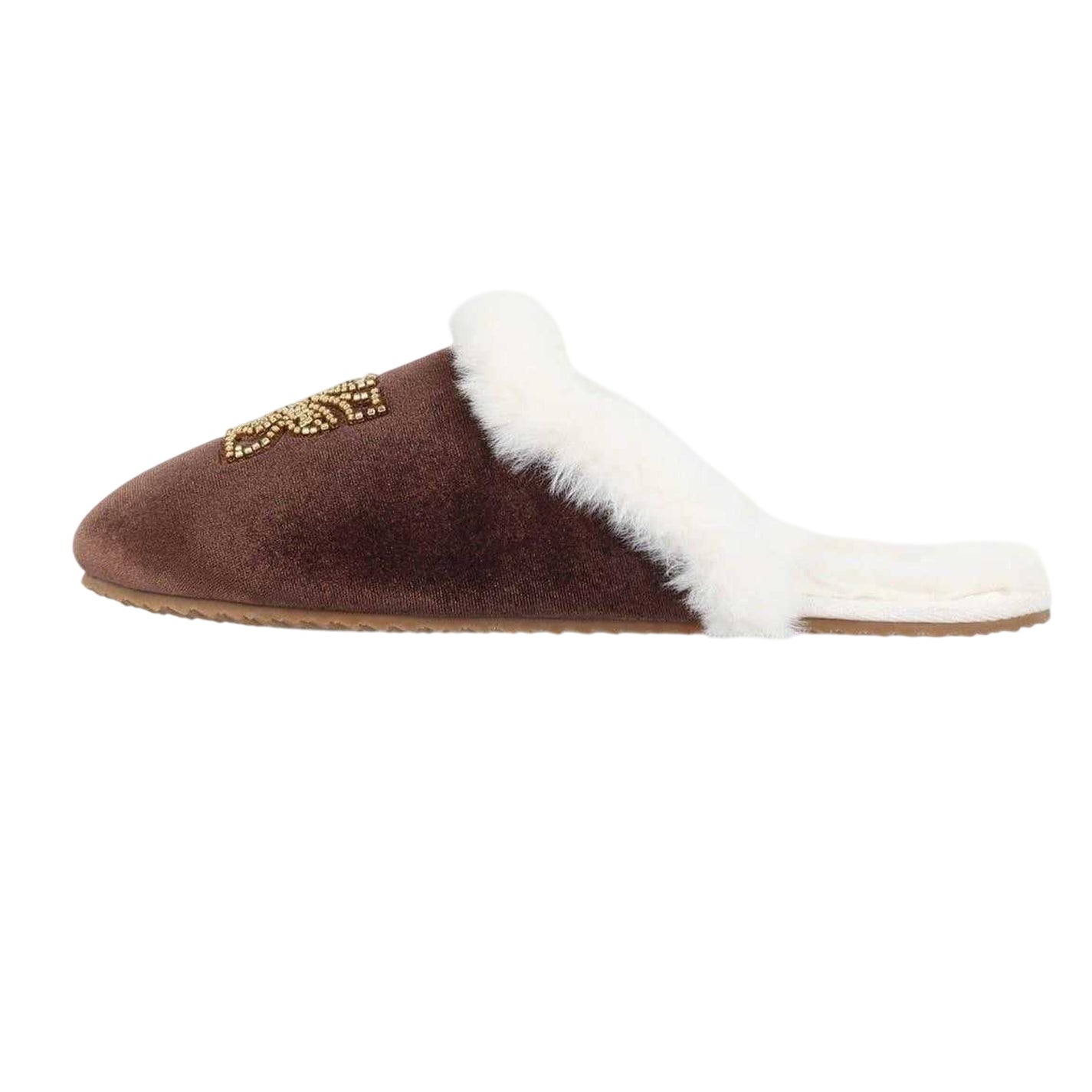 Brown - Back - Biba Womens-Ladies Embroidered Mules