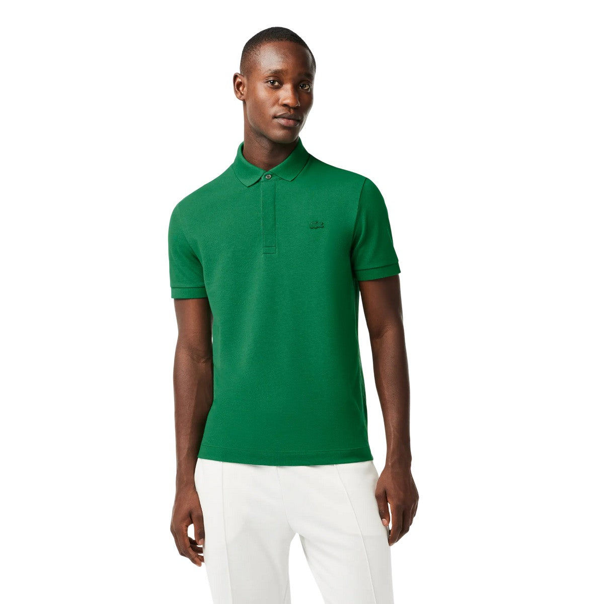Green - Pack Shot - Lacoste Mens Paris Stretch Regular Polo Shirt