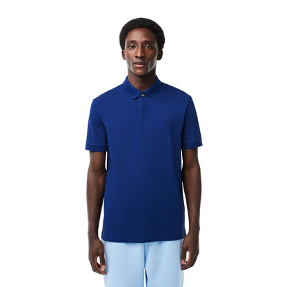 Blue - Pack Shot - Lacoste Mens Paris Stretch Regular Polo Shirt