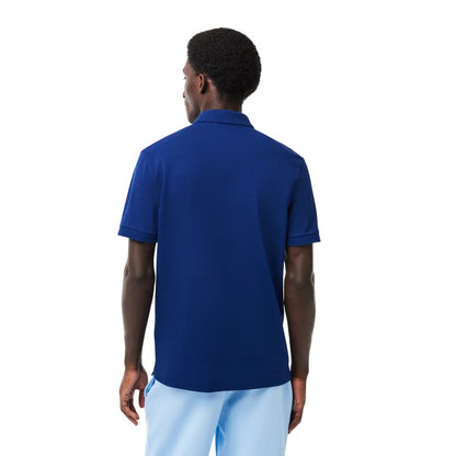 Blue - Back - Lacoste Mens Paris Stretch Regular Polo Shirt